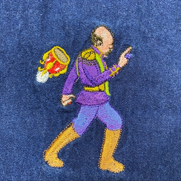 Embroidered Denim Jumper Dress - Picture 13 of 15